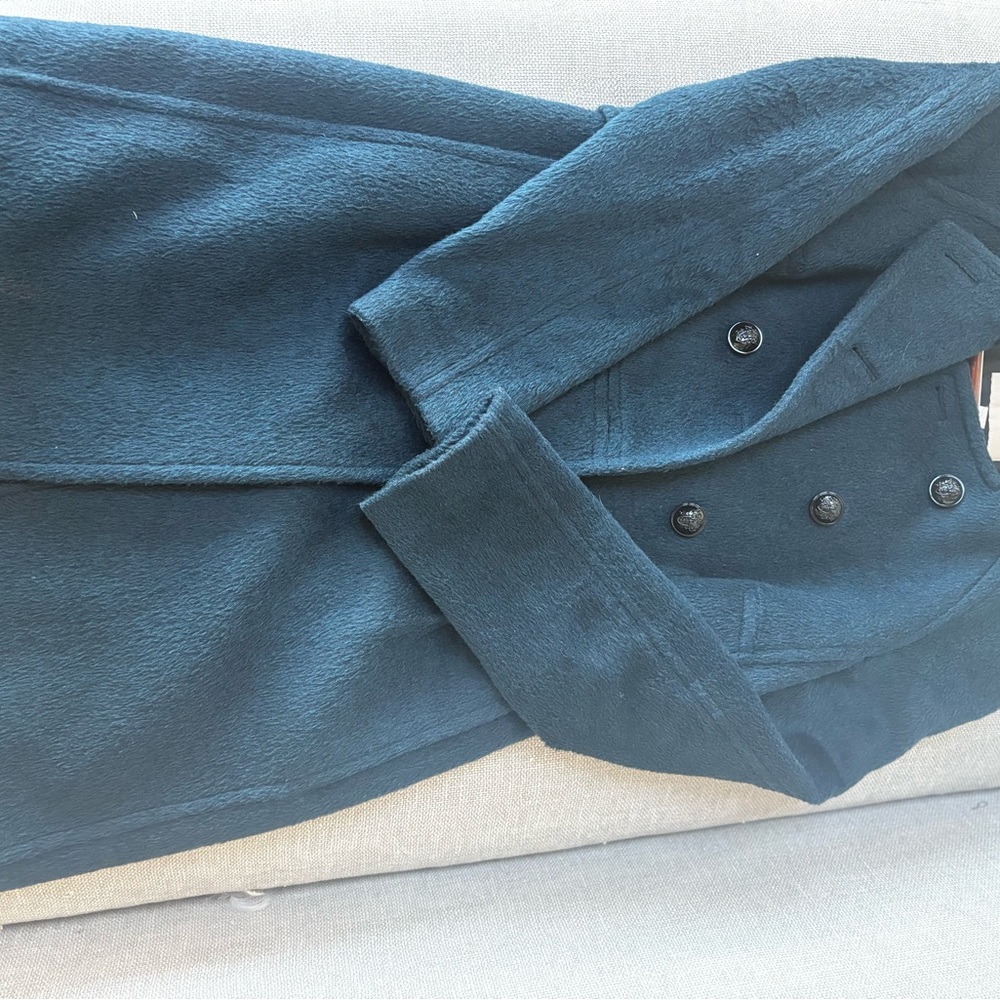 Banana Republic Dark Teal Double-Breasted Coat